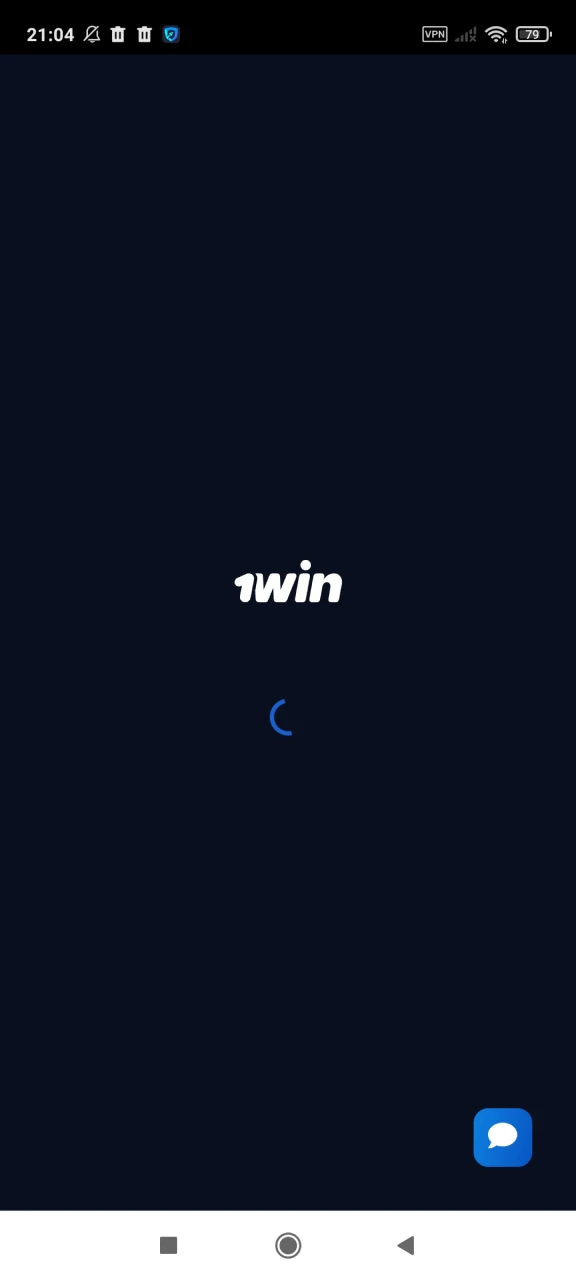 Lancez l'application 1win sur votre appareil Android.