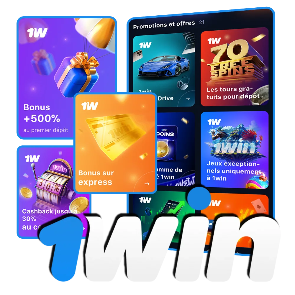 Profitez des bonus 1Win pour le casino et les paris sportifs.