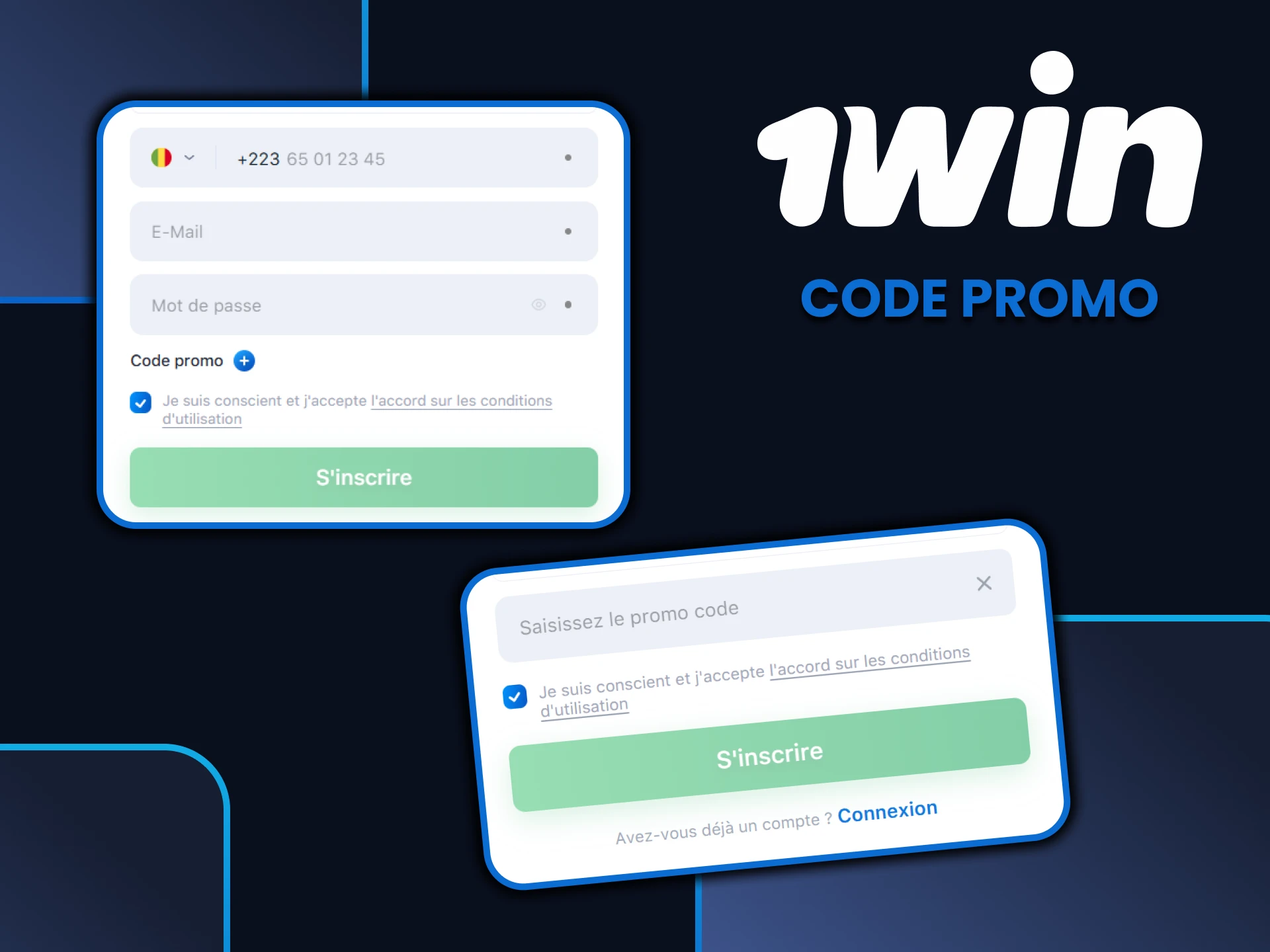 1win donne un code promotionnel aux utilisateurs.