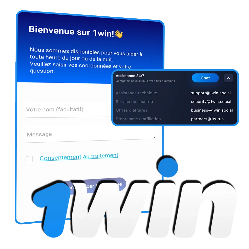 Contactez l’assistance 1Win pour toute question ou aide.