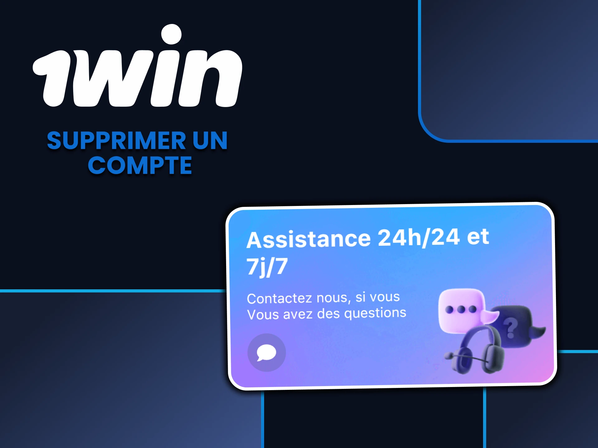 Il y a un chat avec le support sur le site Web de 1win.