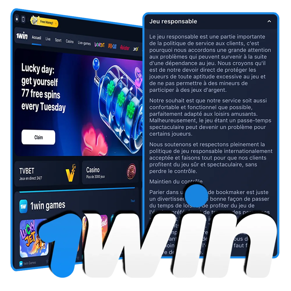 Jouez de manière responsable avec les outils proposés par 1Win.