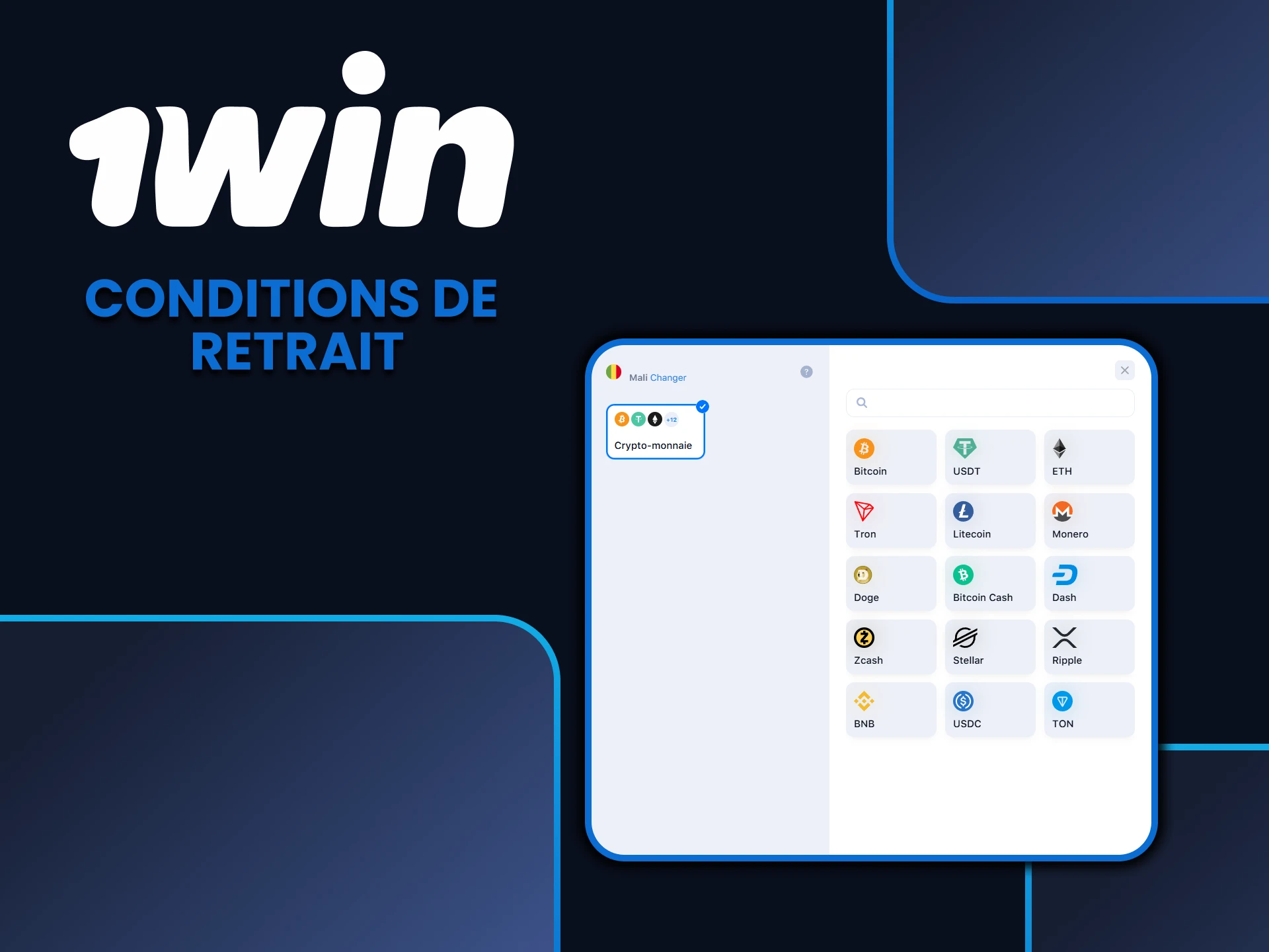 Consultez les conditions de retrait sur 1win.