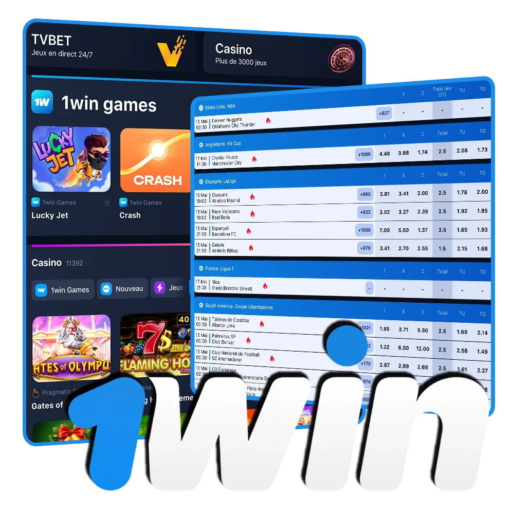 Explorez toutes les fonctionnalités de la plateforme 1Win.