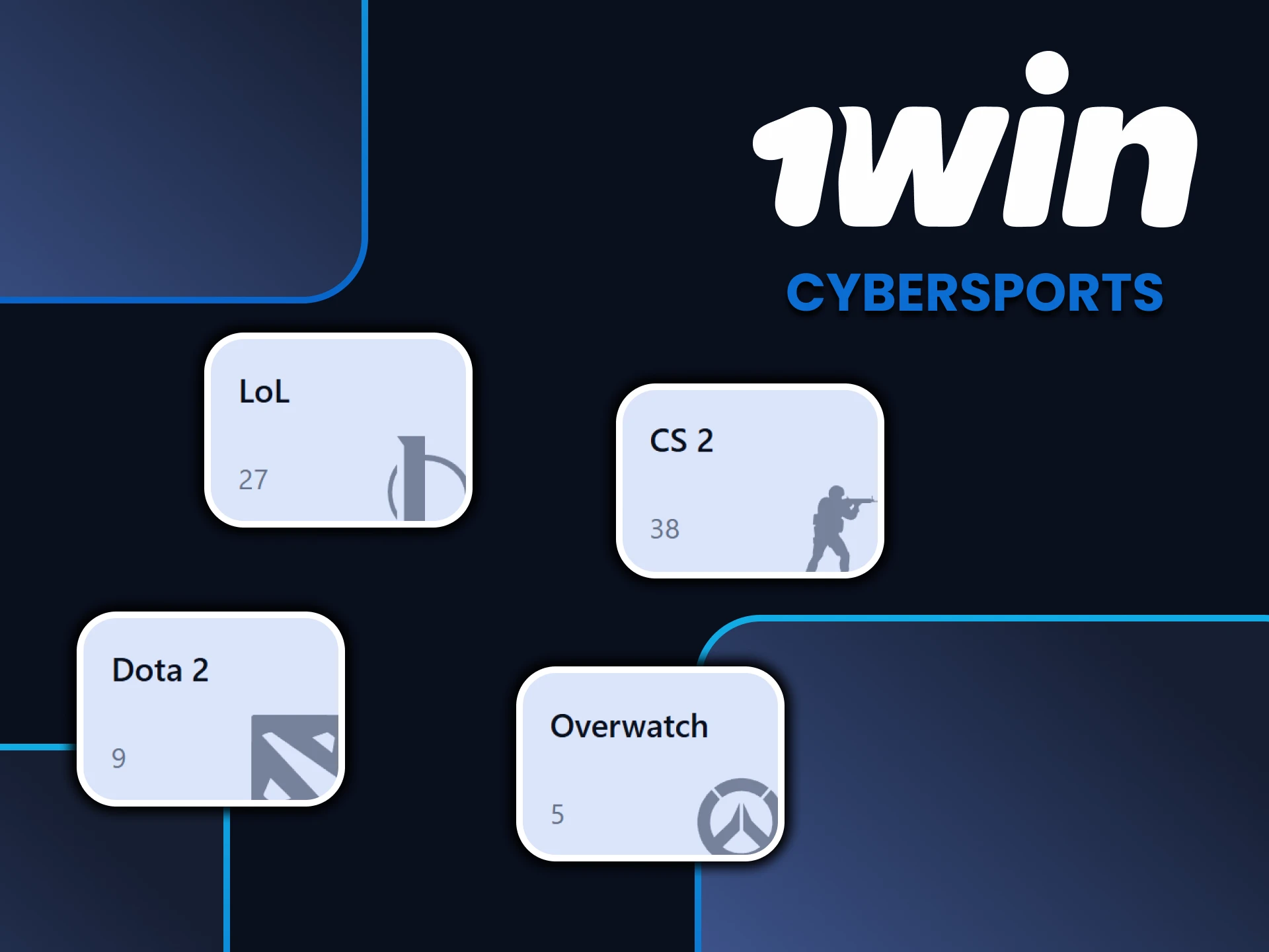 Visitez la section eSports pour parier sur 1win.