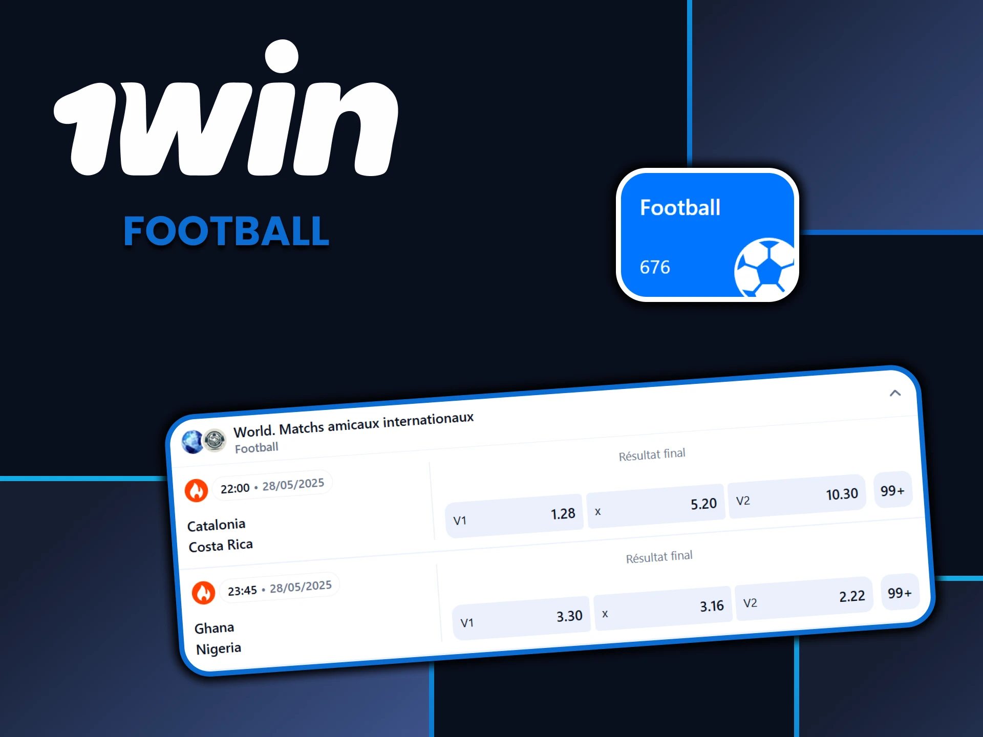 Choisissez le football pour parier sur 1win.