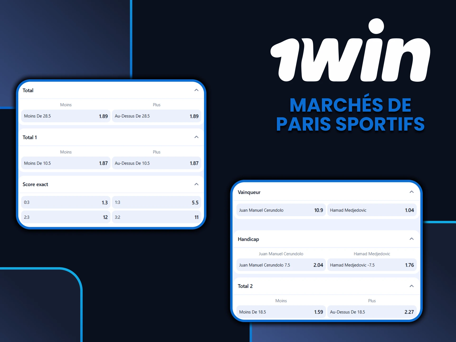 Choisissez un type de paris pratique sur 1win.