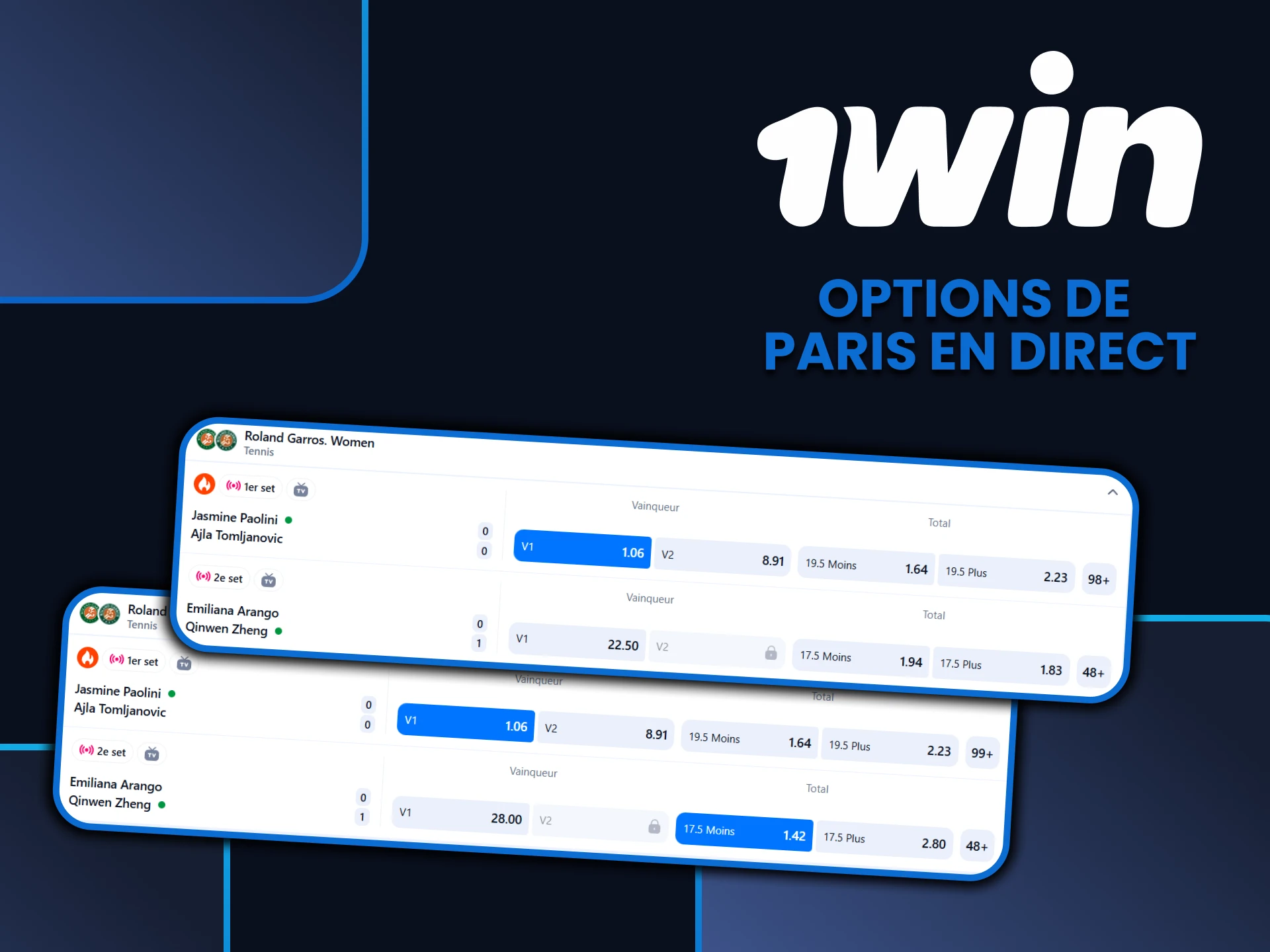 Nous vous parlerons des paris sur les événements sportifs en direct de 1win.
