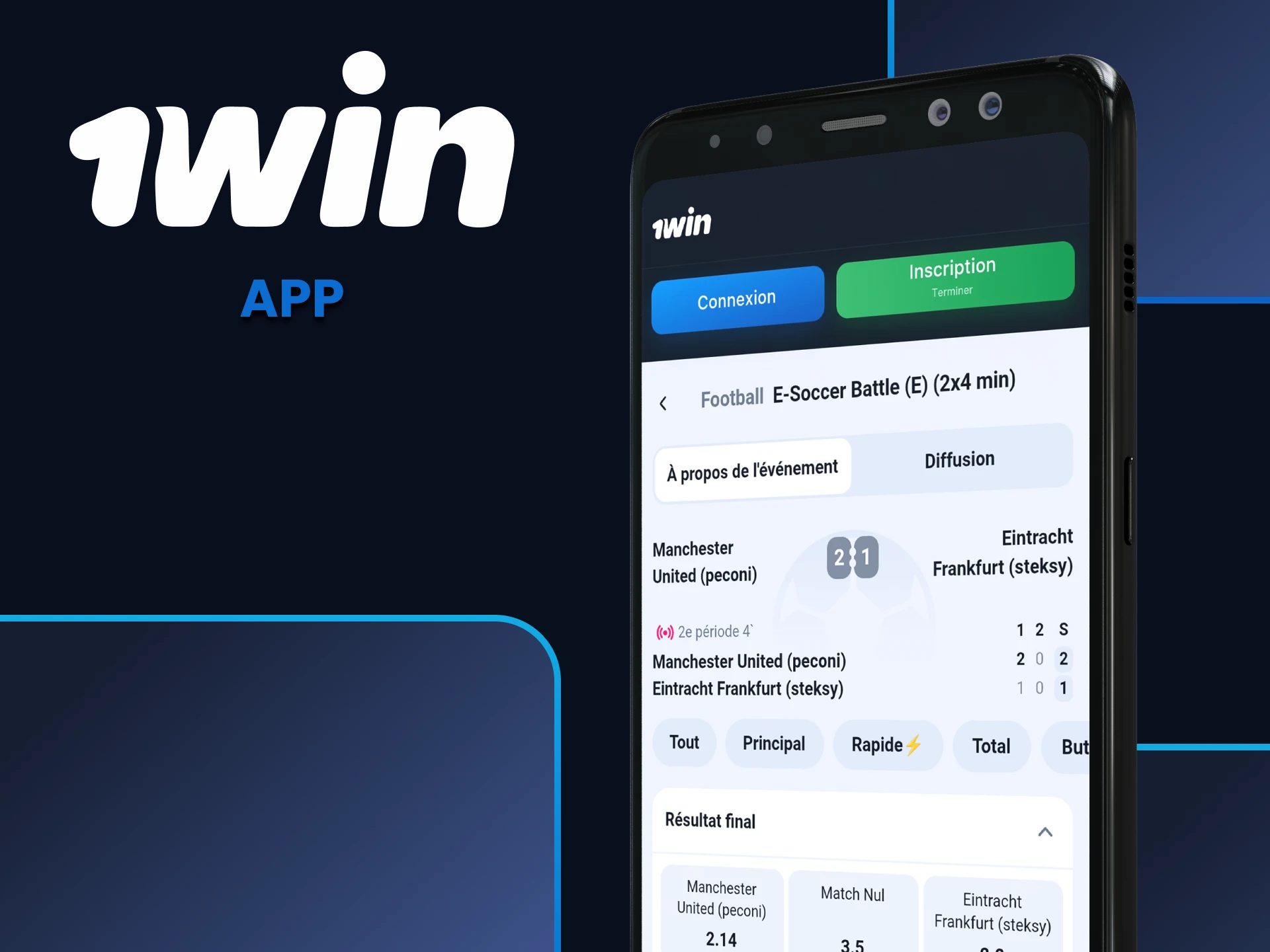Utilisez l'application de paris 1win.