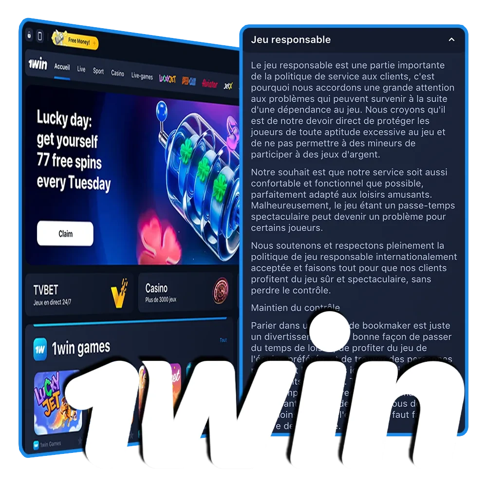 Jouez de manière responsable avec les outils proposés par 1Win.